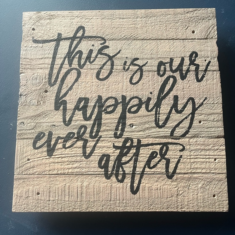 Wooden Sign with Black Script - Picture 2 of 4